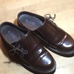 Rare Louie Italian brown patent leather clogs